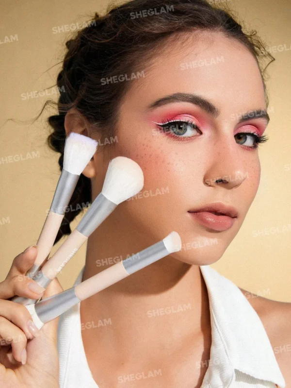 ست براش سه عددی صورت شیگلم به همراه کیف - Image 4