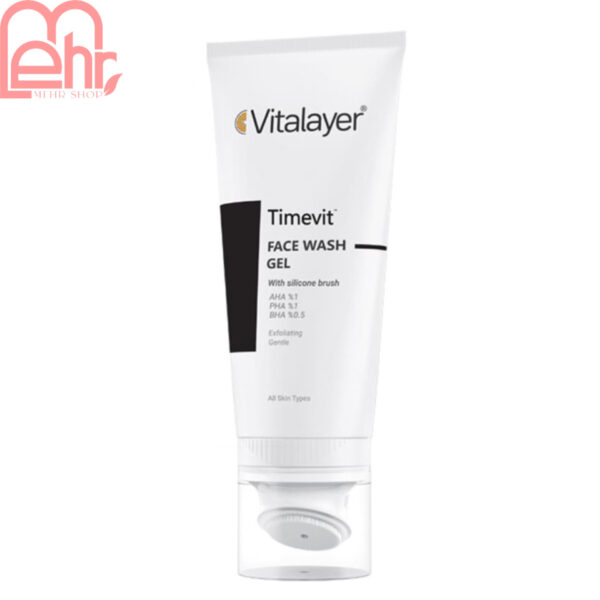 ژل شستشو لایه بردار صورت Timevit ویتالیر