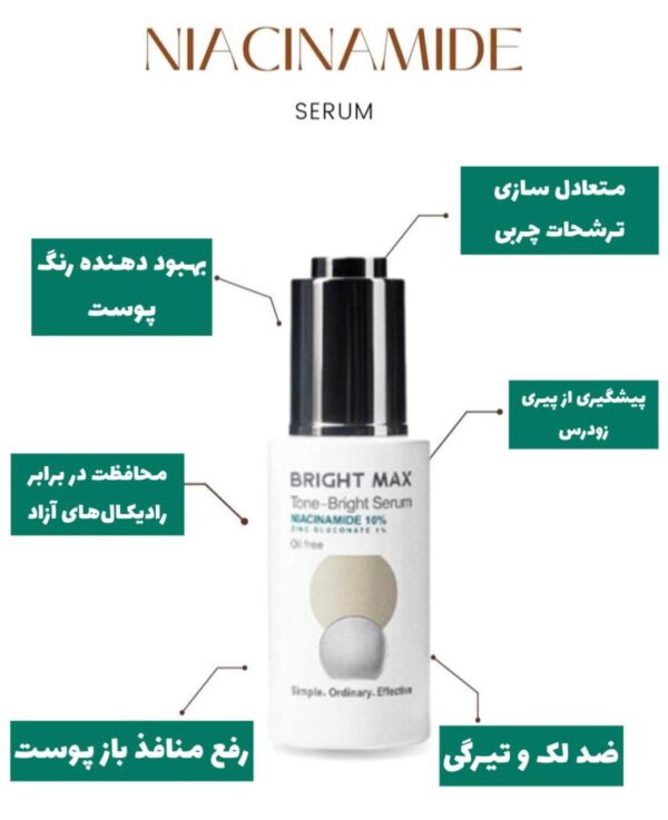 سرم نیاسینامید تن برایت ۱۰ درصد برایت مکس - Image 2