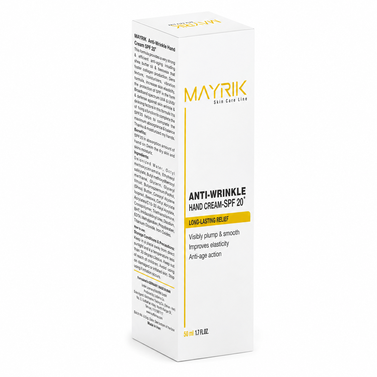 کرم دست میریک مدل ضدچروک و جوانساز حاوی SPF 20 حجم 50 میلی لیتر